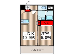 フラットハラ氷川の物件間取画像